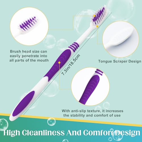Pack of 240 Disposable Travel Toothbrushes Soft Bristle Individually Wrapped for Kids Adults & Elderly