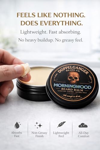 Beard Balm for Men - Naughty Nectar, Softens Coarse Beards, Medium Hold, Non-Greasy Finish