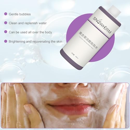 ELitzia Oxygen Bubble Machine Special 400ml/13.5Fl.oz Lavender Solution for Deep Facial Cleaning Moisturizing and Oil Control Water Element Essence Bubble Liquid ETD064(Lavender)