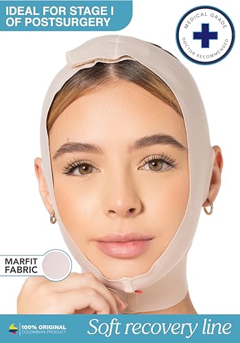 Sonryse Post-Surgery Chin Support Garment Medium Open-Ear Beige