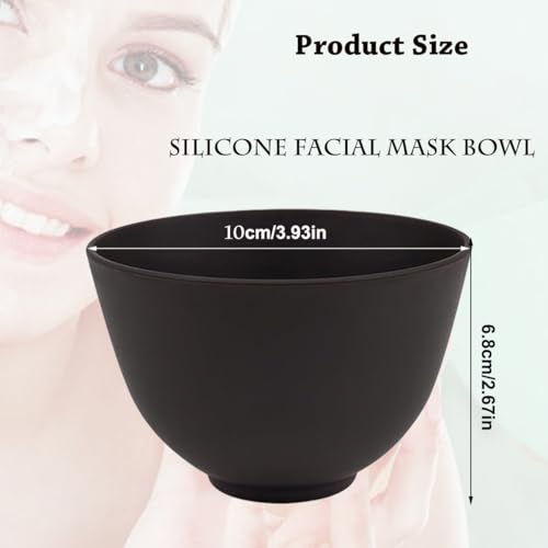 Plastic Facial Mask Mixing Masks Set - DIY Skincare Mixing Tool Kit Mud Masks Bowls Skin Care Mixing Tools Microwavable Silicone Bowl Cosmetic Beauty Tool for Home Salon