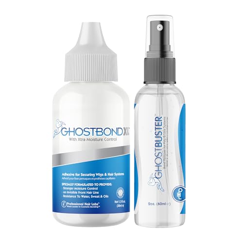 GHOSTBOND XL Wig Glue Kit - 1.3oz Adhesive & 2oz Remover for Lace Wigs