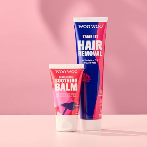 Tame It! Hair Removal Cream 100ml, Jojoba Aloe Vera - Saddle Sore! Soothing Moisturising Balm 50ml, Chamomile Rosehip Oil