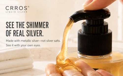 Liquid Silver Body Wash - Colloidal Silver Face Hand & Body Cleanser - Natural & Gentle