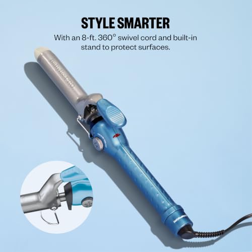 BaBylissPRO Nano Titanium 1 Inch Spring Curling Iron for Tight or Loose Waves