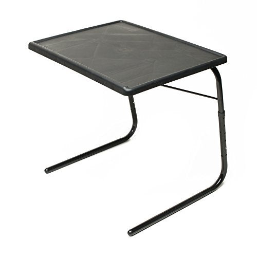 Portable Folding TV Tray Table with Cup Holder - Black, 20"D x 25"W x 30"H
