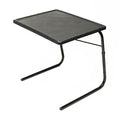 Portable Folding TV Tray Table with Cup Holder - Black, 20"D x 25"W x 30"H