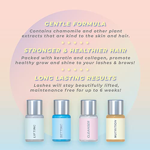 Keratin Lash Lift Kit for Long-Lasting Eyelash Perm & Curl - Home & Salon Use