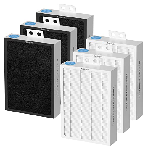 Particle Pack of 6 HEPA Filters for Blueair 500/600 Series Air Purifiers - Compatible Replacement