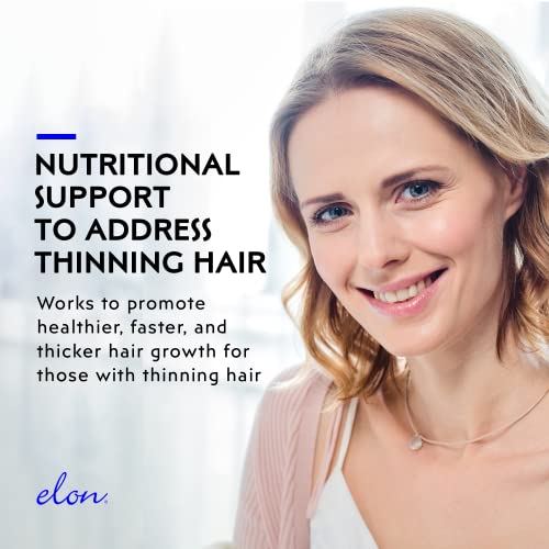 Elon R3 Extra Strength Hair Growth Supplements - 60 Count Pack of 2 with Biotin & Collagen