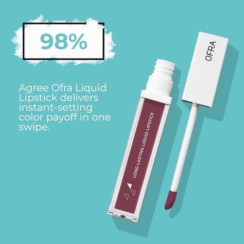 Ofra Velvet Matte Liquid Lipstick Mauve Pink Nude - Long-Lasting Lip Color