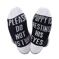 TSOTMO 2 Pairs Gift for Grandpa - Father's Day Novelty - Please Do Not Disturb Poppy Is Resting His Eyes