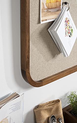 Kate and Laurel Hutton Rustic Brown Wall Pinboard 20x30 - Transitional Wall Organizer