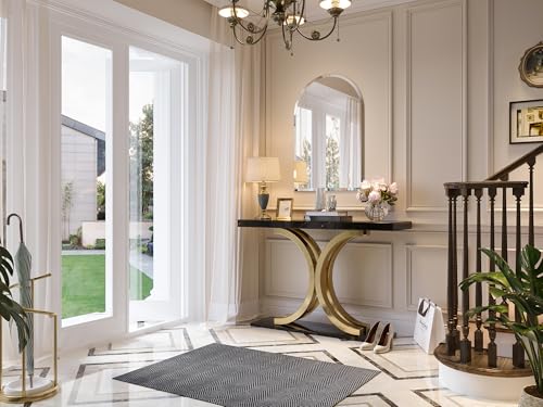 Frameless Bathroom Mirror 36 x 24 Inches Arched Wall-Mounted Beveled Vanity Mirror Variation of THIS listing