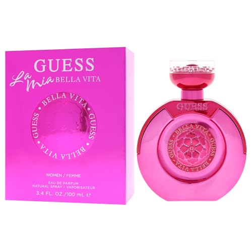 GUESS La Mia Bella Vita Eau de Parfum Spray for Women 3.4 Fl Oz - Glamorous Floriental Fragrance
