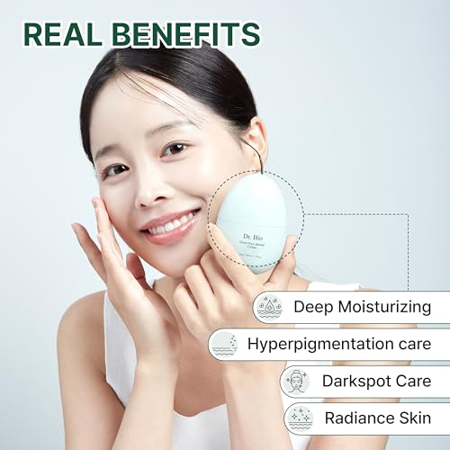Green Rice Biome Cream (1.69 fl.oz) with Probiotic, Vegan Moisturiser, Reduce Dark Spot, Treat Hyperpigmentation & Blemish, Radiant Skin, Skin Barrier Care, Fragrance-Free, Korean Skincare