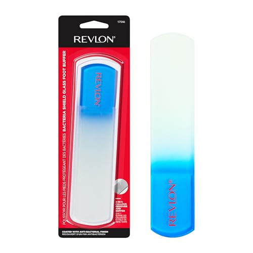 Revlon Glass Foot File and Buffer, Pedicure Tool, Callus and Dead Skin Remover, 1 count