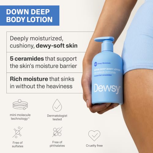 Dewsy Ceramide Body Lotion for Dry Skin, Fresh Clean - 16 oz