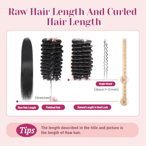 Natural Black Deep Wave Crochet Hair 55g / 16 Inch Feather Knotless Style for Black Women - Mnador
