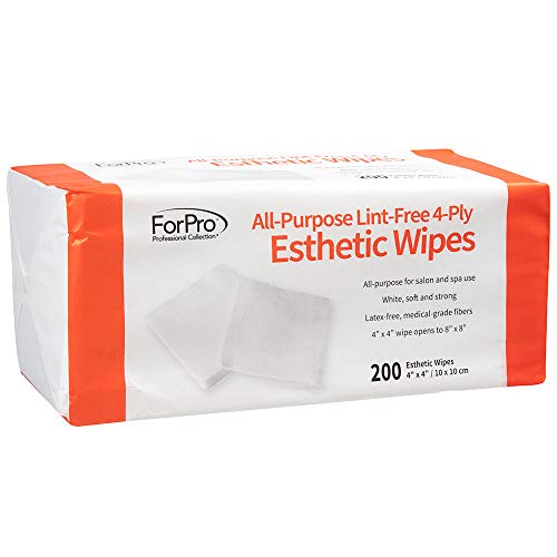All-Purpose Lint-Free Cotton Facial Wipes 200 Pack - 4x4 Inches, 6 Packs