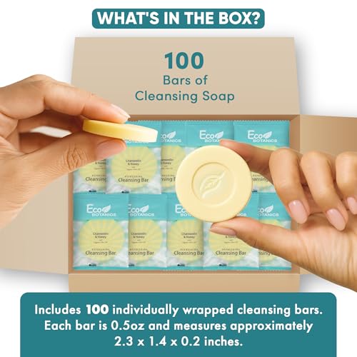 Travel Size Cleansing Bar Soap 100-Count with Chamomile Scent for Hospitality