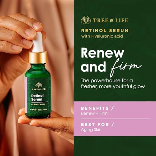 Tree of Life Retinol Face Serum 2oz Pack of 4 - Anti-Aging, Hydrating Skin Care