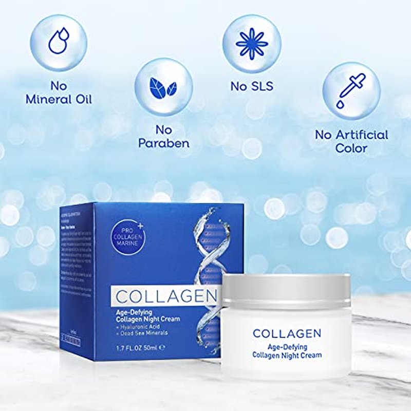 Edom perfect Collagen Age-Defying Night moisturizer Cream, for all skin types 1.7 fl.oz