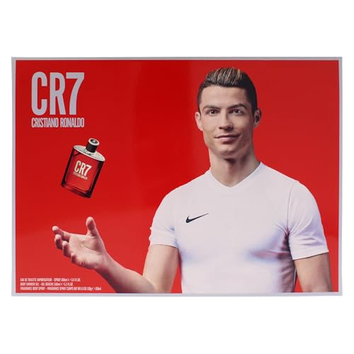 Cristiano Ronaldo CR7 Gift Set - Men's 3.4oz EDT Spray, Body & Shower Gel