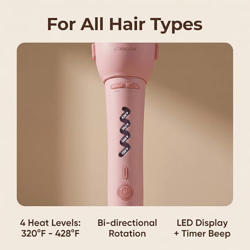 Automatic Hair Curler 1.25 Inch Barrel for Beach Waves & Salon-Style Curls