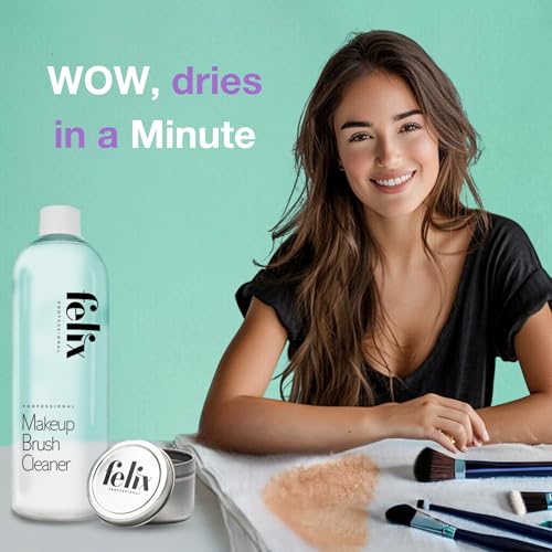 Makeup Brush Cleaner - Deep clean Rinse Free Quick Dry - Ideal for Cleaning and Odorizing Natural and Synthetic Make-up Brushes (32 Fl oz)