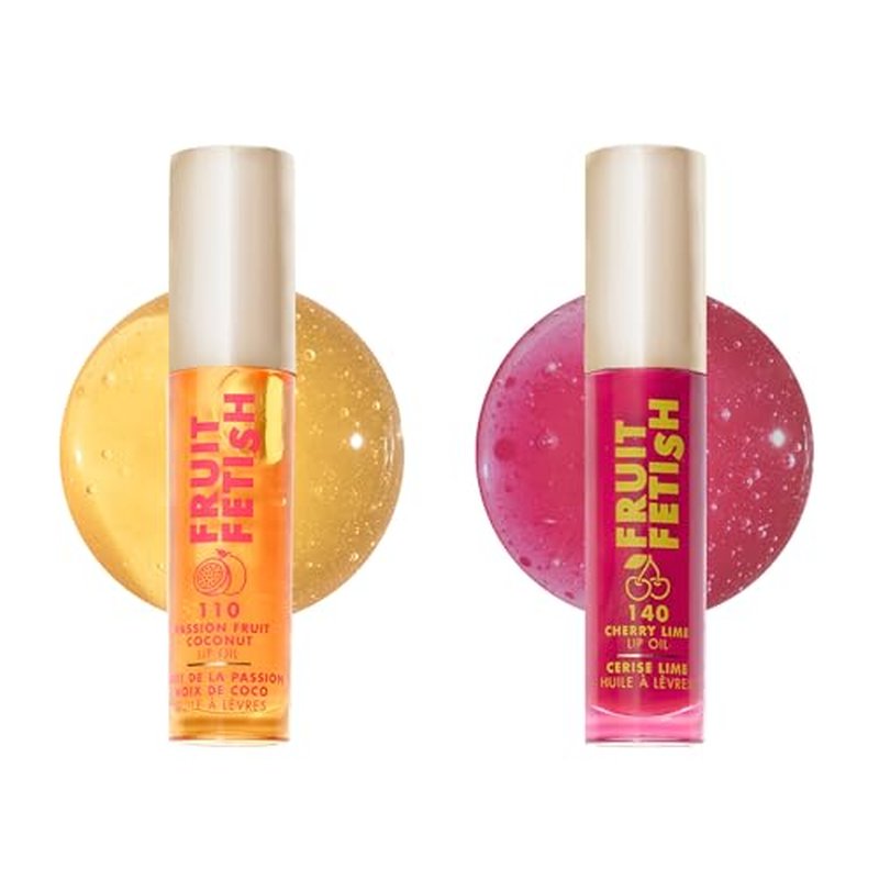 Milani Fruit Fetish Lip Oil Bundle - Cherry Lime & Passionfruit Coconut - Hydrating Lip Gloss