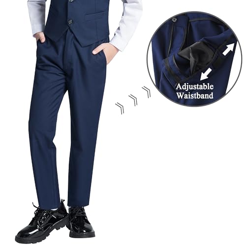 JPF Boy's Formal Suit Set Slim Fit Kids Tuxedo Suits for Wedding Teen Toddler Boy Dress Suit Outfit