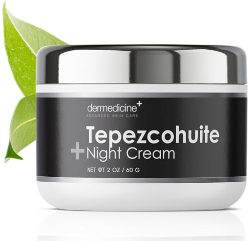 Tepezcohuite Night Face Cream - 2 oz Regenerative Skin Moisturizer - Enhanced Formula with Squalane & Hyaluronic Acid - Nighttime Rejuvenation