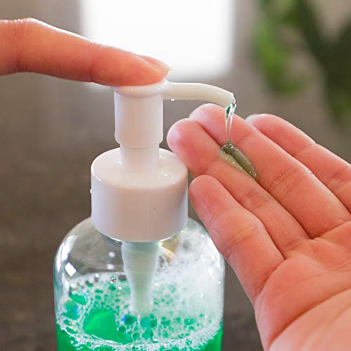 12 Pack 8 Ounce Refillable Plastic Pump Bottles with Lockable Dispensers