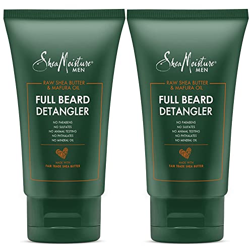 Men's Beard Detangler & Conditioner with Shea Butter & Maracuja Oil - Rich Moisturizer, Pack of 2