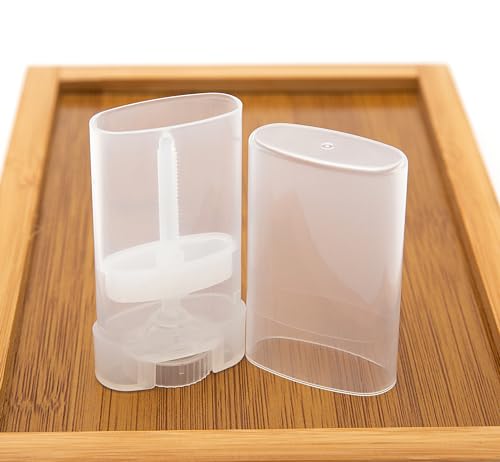100PCS 15ML Transparent Reusable Oval Lip Balm & Deodorant Tubes for DIY Crafts - Variation of THIS listing