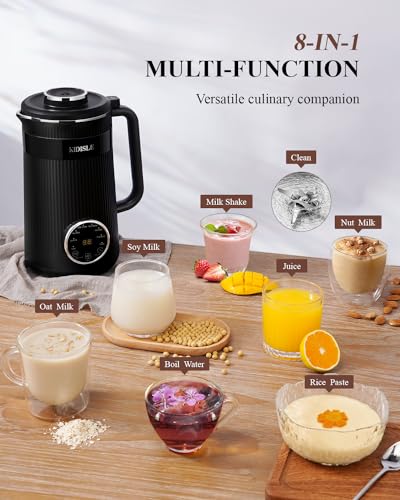 KIDISLE 32oz Automatic Nut Milk Maker Machine Black - Self-Cleaning & Delay Start