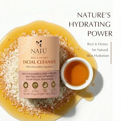 Rice & Honey Facial Cleansing Powder 3.5oz - Hydrating Gentle Exfoliator