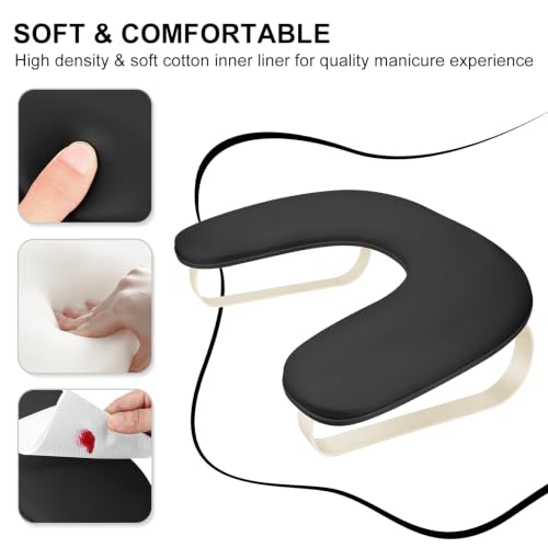 Manicure Arm Rest for Nails Tech, Adjustable U-Shaped Nail Hand Support with Aluminum Alloy Stand