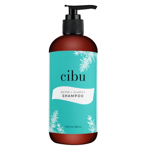 CIBU Detox + Clarify Shampoo 11.83oz - Gently Removes Build-Up, Chlorine & Hard Water Minerals - Suitable for All Hair Types & Color Treated - Pack of 1