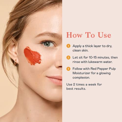 Erborian Red Pepper Paste Face Mask - Energizing & Radiance Boost - 0.6 Oz
