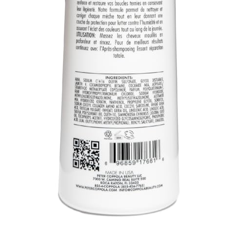 PETER COPPOLA Total Repair Sulfate-Free Smoothing Shampoo 33.8 Fl Oz - For Damaged, Color Safe Hair