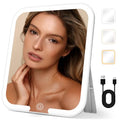 Travel LED Makeup Mirror with Lights, Adjustable & Rechargeable