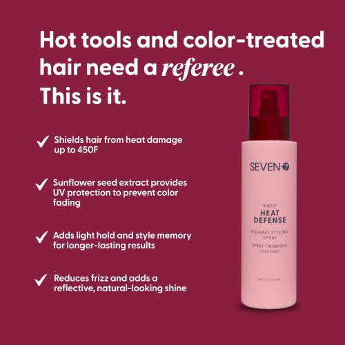 Bergamot 8oz Heat Defense Thermal Styling Spray with Castor Oil & ProVitamin B5 - Frizz Control & Shine