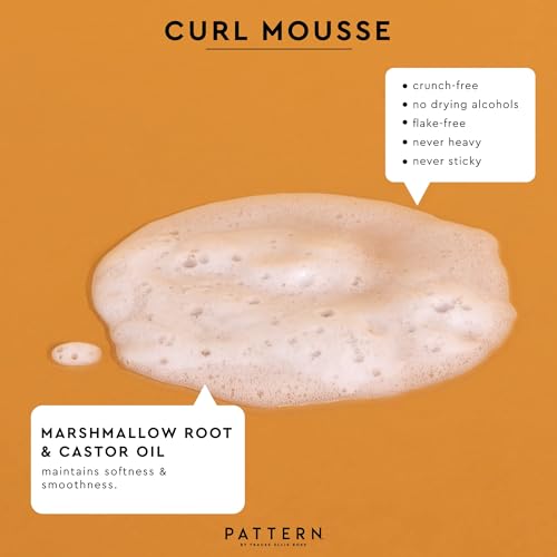 PATTERN Curl Mousse for Curly Hair 8 Fl Oz - Volume & Hold, Flake-Free