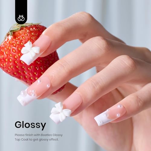 Beetles White Gel Nail Polish -1PC 15ml White Spring Colors Gel Polish Soak Off UV French Nails Art Manicure Salon DIY Design at Home