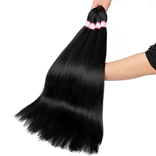 Pre Stretched Braiding Hair 8 Packs 26 Inch Yaki Straight Synthetic Extensions - Variation 1B