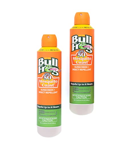 Bullfrog Mosquito Coast Sunscreen SPF50 + Insect Repellent 5.5oz Spray 2 Pack - Continuous Spray