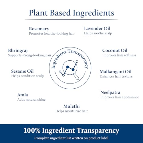 Blue Nectar Rosemary Hair Oil 6.76 Fl Oz with Bhringraj & Amla for Natural Hair Growth - Variation of This Listing