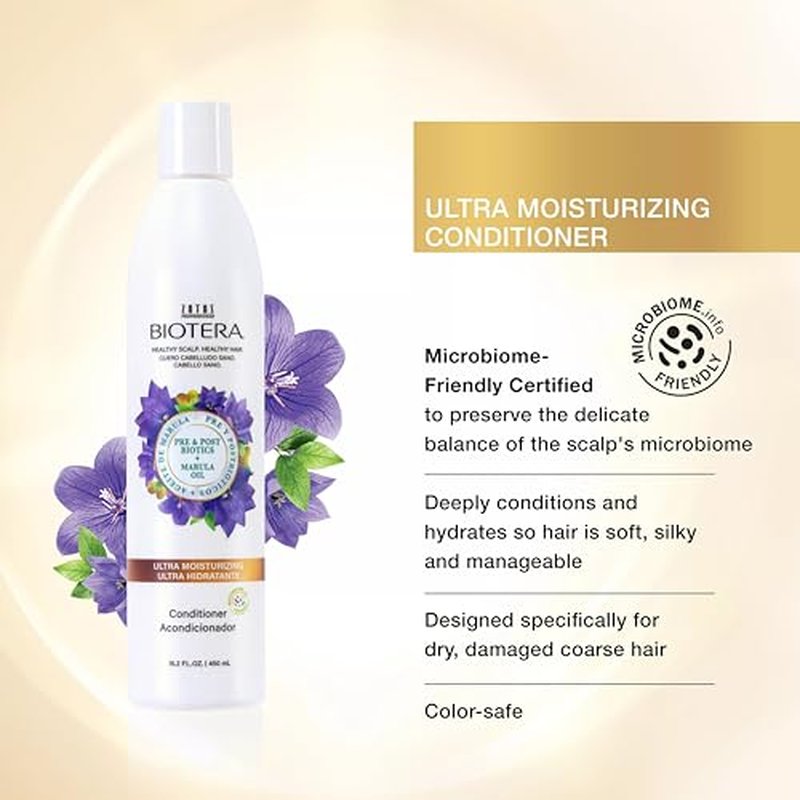 Biotera Ultra Moisturizing Conditioner | Hydrates Dry, Damaged, Coarse Hair | Microbiome Friendly | Vegan & Animal Test Free | Paraben & Sulfate Free | Color-Safe